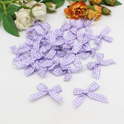 50 ili 100 komada satenske vrpce mašne škotski ceker kravata za Božić Ručno izrađeni rukotvorinski ukrasi dodaci za vrpce