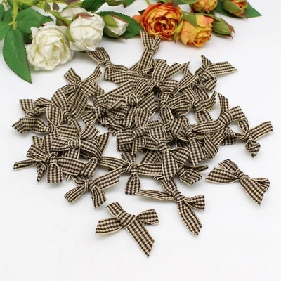 50 ili 100 komada satenske vrpce mašne škotski ceker kravata za Božić Ručno izrađeni rukotvorinski ukrasi dodaci za vrpce