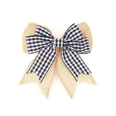 Vászon karácsonyi masni kézművességhez Születésnapi parti Ajándék dekoráció Karácsonyi Újév Akasztós díszek Karácsonyfa díszek