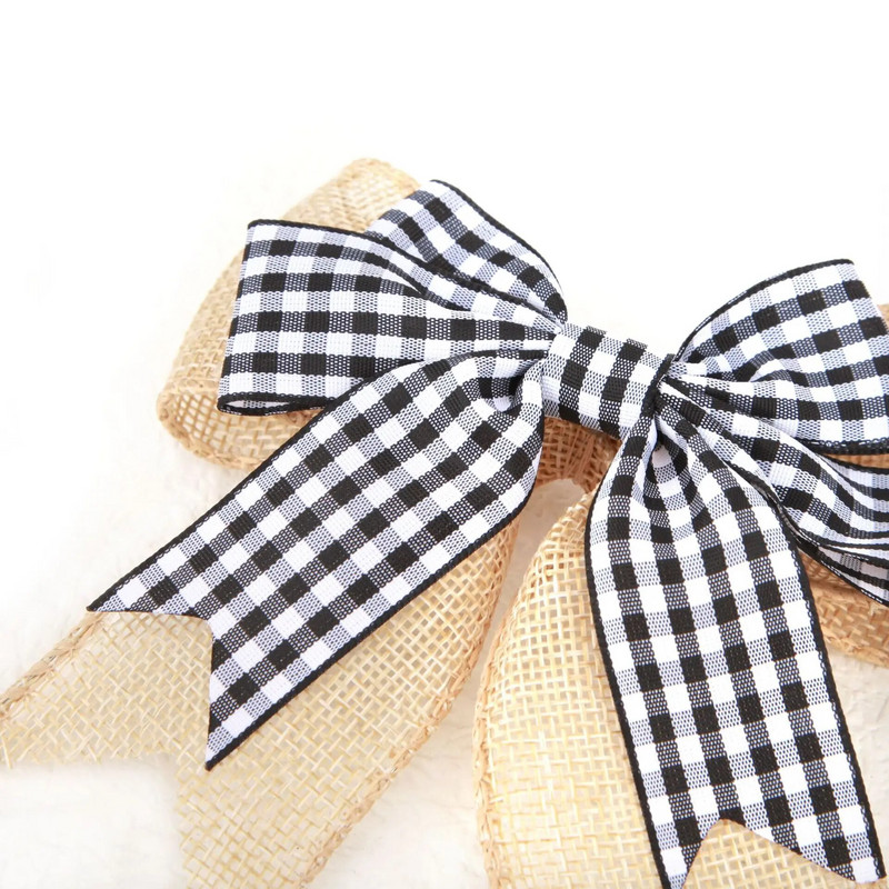 Vászon karácsonyi masni kézművességhez Születésnapi parti Ajándék dekoráció Karácsonyi Újév Akasztós díszek Karácsonyfa díszek