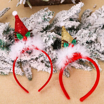 Аксесоари за коса за момичета Коледна лента за глава Дядо Коледа Елк Уши Орнаменти Коледно парти Косплей Коледни декорации Детски подаръци