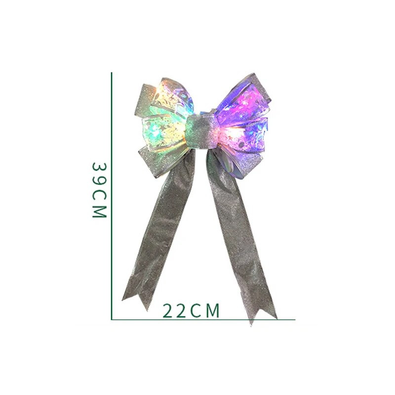 Božićna svjetlucava vrpca Mašna LED svjetleća mašna Dekoracija božićnog drvca Party Kuća za odmor Viseći dekor Prozor Privjesak