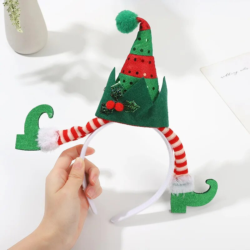 Christmas Elf Traka za glavu Noel Navidad Elf Hair Band Xmas Natal Prop 2023 Sretan Božić Elf Dress Up Pokrivala za glavu Sretna Nova 2024.