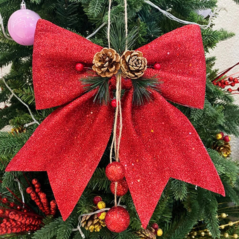 Privjesak Božićne mašne Svečani dom Unutarnji Vanjski Zabava Vrtne ograde 30 X 25 cm Pjena za zabavu Ukrasni roman