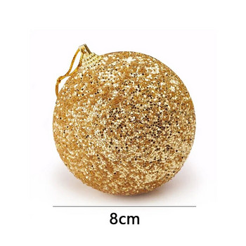 1 бр. 8 см висящи топки за коледно дърво Орнаменти с висулки 2022 Нова година Коледни топки Коледно парти Декорации за домашна градина
