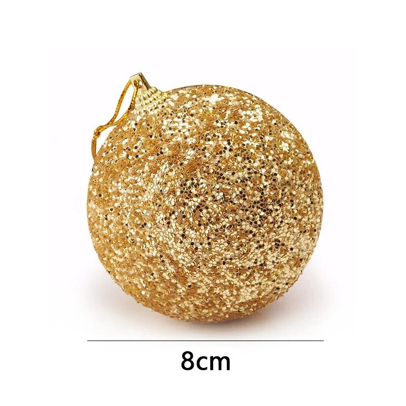 1Pcs 8cm Božićno drvce Viseće Kuglice Privjesci Ukrasi 2022 Nova Godina Božić Kuglice Božićna zabava Kućni vrtni ukrasi