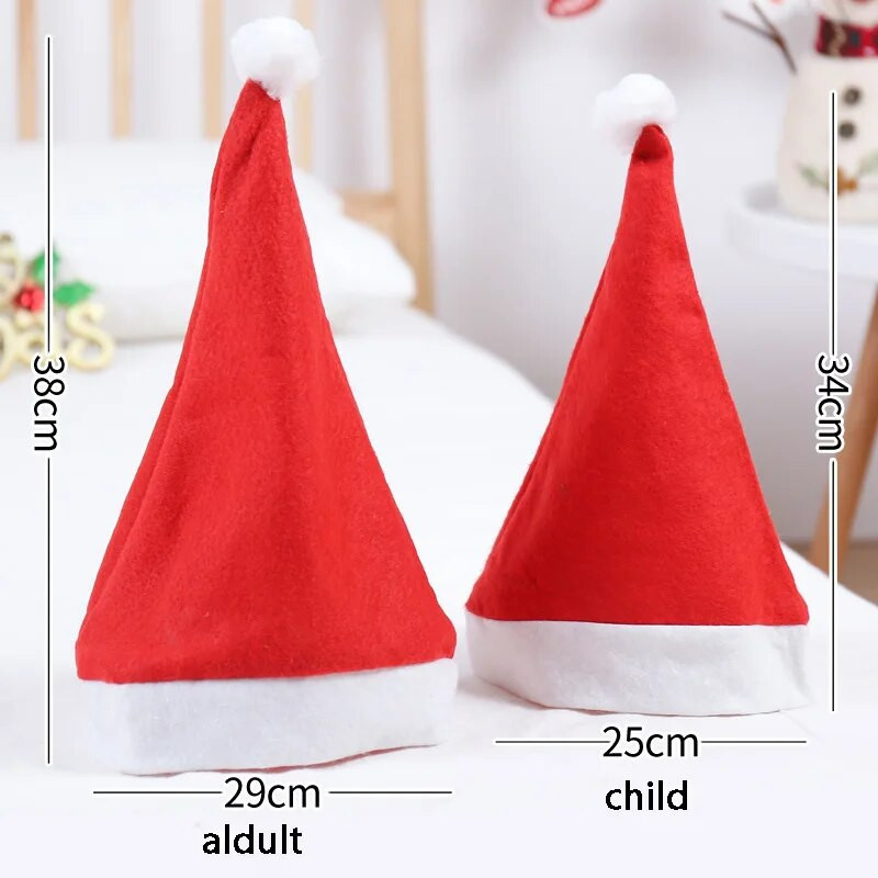 Crvena kapa Djeda Mraza za odrasle i djecu Božićna kapa Sretan Božić Oprema za zabavu Božićni poklon Dekoracija