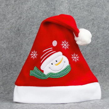 Коледна шапка Плетена бяла шапка с помпон Коледна шапка Детска коледна шапка Термична шапка от вълнена прежда Шапка за родител-дете Новогодишно парти Подарък за дете