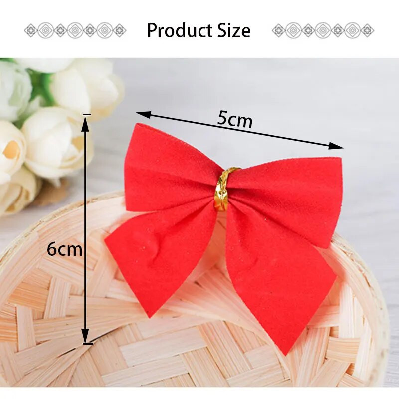 48KOM DIY Božićni privjesak Bowknot Božićni ukrasi za drvce Dekoracija Božićne zabave Dječji poklon Igračke 2024 Božićni ukrasi za dom