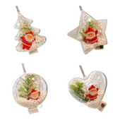 Caurspīdīgi aizpildāmi Ziemassvētku rotājumi DIY gaismas mirdzoši Ziemassvētku eglītes kulons, caurspīdīgs aizpildāms ornaments Helovīna ballītei Sākums