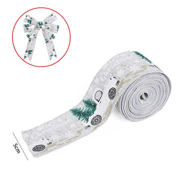 5 m/rola Božićna vrpca s ispisom automobila Žičana vrpca od vreće DIY Mašne za vijenac Ukras za božićno drvce Navidad Nova godina 2023.