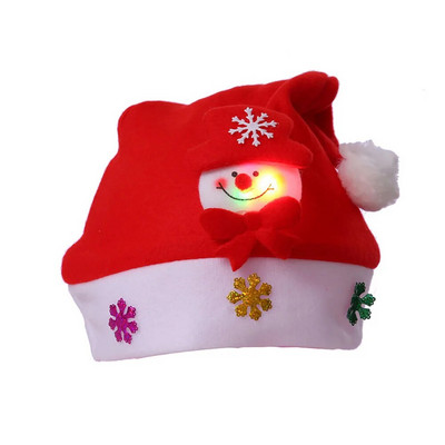 Božićna kapa s LED svjetlom Božićni ukrasi 2023 Navidad Božićna kapa za djecu Odrasla djeca Poklon za Novu godinu 2024.