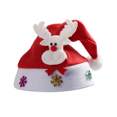 Božićna kapa s LED svjetlom Božićni ukrasi 2023 Navidad Božićna kapa za djecu Odrasla djeca Poklon za Novu godinu 2024.