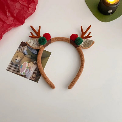 Božićni jelenji rogovi Traka za glavu Žene Djevojke Mačje uho Obruč za kosu Pokrivalo za glavu Vila Kostim Traka za glavu Traka za kosu Traka za kosu