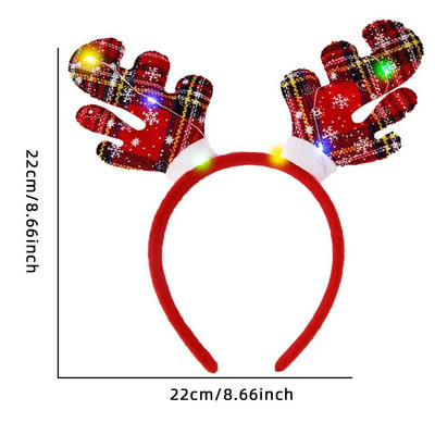 Jõulud LED-peapaelad lumememm jõulupuu vibu hirvesarvega peapael LED-valgusega Navidad uusaasta kingitus jõulukaunistused