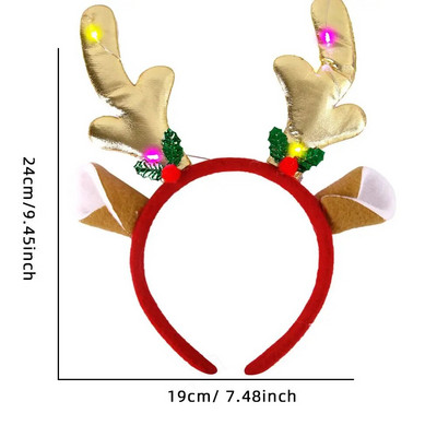Jõulud LED-peapaelad lumememm jõulupuu vibu hirvesarvega peapael LED-valgusega Navidad uusaasta kingitus jõulukaunistused