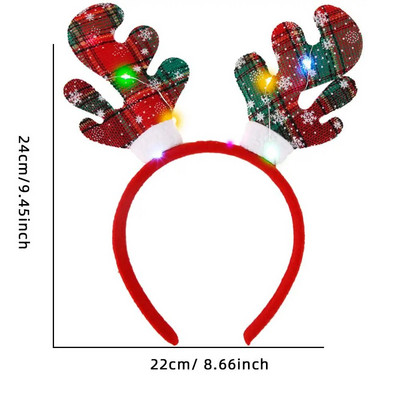 Jõulud LED-peapaelad lumememm jõulupuu vibu hirvesarvega peapael LED-valgusega Navidad uusaasta kingitus jõulukaunistused