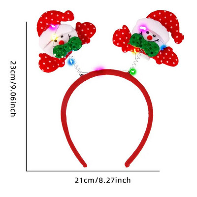 Jõulud LED-peapaelad lumememm jõulupuu vibu hirvesarvega peapael LED-valgusega Navidad uusaasta kingitus jõulukaunistused