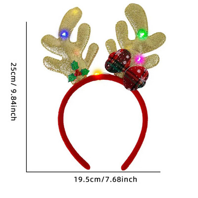 Jõulud LED-peapaelad lumememm jõulupuu vibu hirvesarvega peapael LED-valgusega Navidad uusaasta kingitus jõulukaunistused