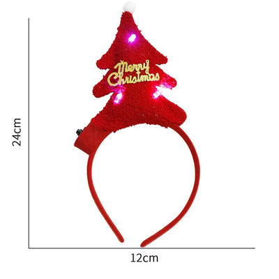 Jõulud LED-peapaelad lumememm jõulupuu vibu hirvesarvega peapael LED-valgusega Navidad uusaasta kingitus jõulukaunistused