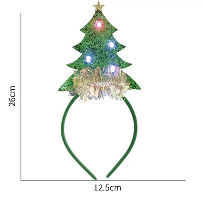 Jõulud LED-peapaelad lumememm jõulupuu vibu hirvesarvega peapael LED-valgusega Navidad uusaasta kingitus jõulukaunistused
