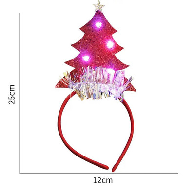 Jõulud LED-peapaelad lumememm jõulupuu vibu hirvesarvega peapael LED-valgusega Navidad uusaasta kingitus jõulukaunistused