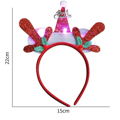 Jõulud LED-peapaelad lumememm jõulupuu vibu hirvesarvega peapael LED-valgusega Navidad uusaasta kingitus jõulukaunistused