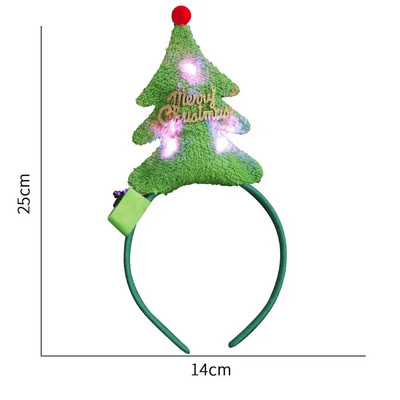 Jõulud LED-peapaelad lumememm jõulupuu vibu hirvesarvega peapael LED-valgusega Navidad uusaasta kingitus jõulukaunistused