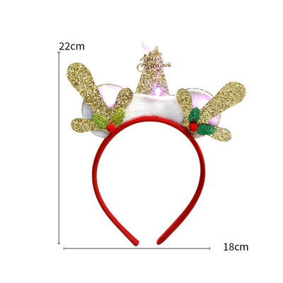 Jõulud LED-peapaelad lumememm jõulupuu vibu hirvesarvega peapael LED-valgusega Navidad uusaasta kingitus jõulukaunistused