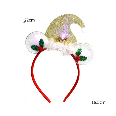 Jõulud LED-peapaelad lumememm jõulupuu vibu hirvesarvega peapael LED-valgusega Navidad uusaasta kingitus jõulukaunistused