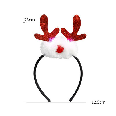 Jõulud LED-peapaelad lumememm jõulupuu vibu hirvesarvega peapael LED-valgusega Navidad uusaasta kingitus jõulukaunistused