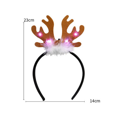 Jõulud LED-peapaelad lumememm jõulupuu vibu hirvesarvega peapael LED-valgusega Navidad uusaasta kingitus jõulukaunistused