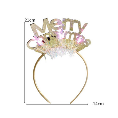 Jõulud LED-peapaelad lumememm jõulupuu vibu hirvesarvega peapael LED-valgusega Navidad uusaasta kingitus jõulukaunistused