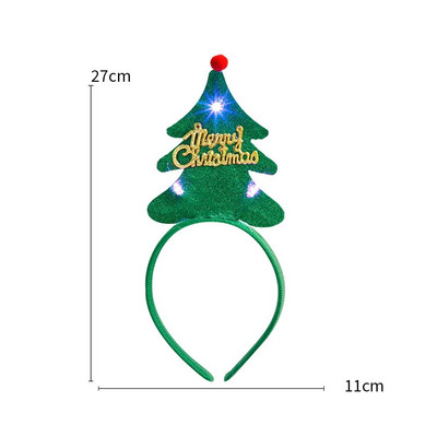 Jõulud LED-peapaelad lumememm jõulupuu vibu hirvesarvega peapael LED-valgusega Navidad uusaasta kingitus jõulukaunistused