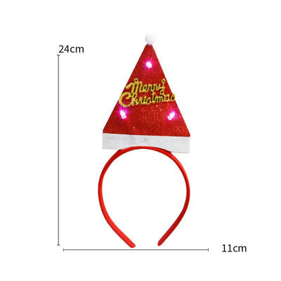 Jõulud LED-peapaelad lumememm jõulupuu vibu hirvesarvega peapael LED-valgusega Navidad uusaasta kingitus jõulukaunistused