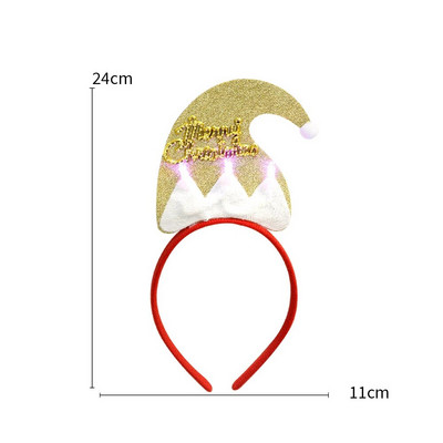 Jõulud LED-peapaelad lumememm jõulupuu vibu hirvesarvega peapael LED-valgusega Navidad uusaasta kingitus jõulukaunistused