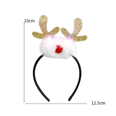 Jõulud LED-peapaelad lumememm jõulupuu vibu hirvesarvega peapael LED-valgusega Navidad uusaasta kingitus jõulukaunistused