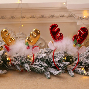 Χριστουγεννιάτικες κορδέλες παγιέτες Κέρατα τάρανδος Αυτιά Κεφαλόδεσμοι για γυναίκες κορίτσια Διακόσμηση Χριστουγεννιάτικου πάρτι Cosplay Αξεσουάρ μαλλιών