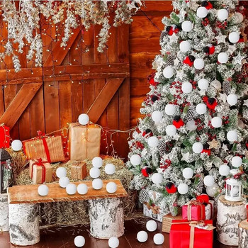 Χριστουγεννιάτικες μπάλες λευκού αφρού στολίδι για κρεμαστό χριστουγεννιάτικο δέντρο Μπάλα γιορτής Πρωτοχρονιάτικο Γαμήλιο πάρτι Είδη διακόσμησης σπιτιού