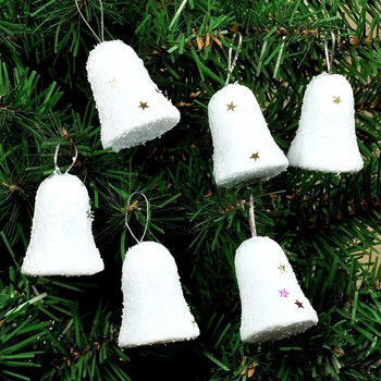 Χριστουγεννιάτικες μπάλες λευκού αφρού 24/6 τεμ. Χριστουγεννιάτικες μπάλες με στρογγυλά αστέρια Χριστουγεννιάτικα στολίδια κρεμαστά στολίδια για πρωτοχρονιάτικο πάρτι