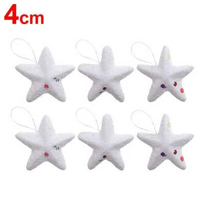 24/6 tk valgest vahtplastist jõulupallid ümmargused tähekellad jõulukuul rippuvad ripatsehted aastavahetuse peo kodukaunistamise tarvikud