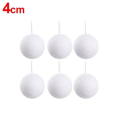 24/6 tk valgest vahtplastist jõulupallid ümmargused tähekellad jõulukuul rippuvad ripatsehted aastavahetuse peo kodukaunistamise tarvikud