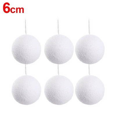 24/6 tk valgest vahtplastist jõulupallid ümmargused tähekellad jõulukuul rippuvad ripatsehted aastavahetuse peo kodukaunistamise tarvikud