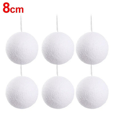 24/6 tk valgest vahtplastist jõulupallid ümmargused tähekellad jõulukuul rippuvad ripatsehted aastavahetuse peo kodukaunistamise tarvikud