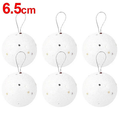 24/6 tk valgest vahtplastist jõulupallid ümmargused tähekellad jõulukuul rippuvad ripatsehted aastavahetuse peo kodukaunistamise tarvikud
