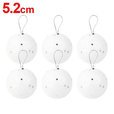 24/6 tk valgest vahtplastist jõulupallid ümmargused tähekellad jõulukuul rippuvad ripatsehted aastavahetuse peo kodukaunistamise tarvikud