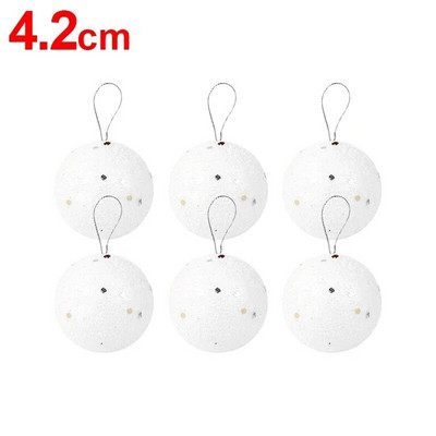 24/6 tk valgest vahtplastist jõulupallid ümmargused tähekellad jõulukuul rippuvad ripatsehted aastavahetuse peo kodukaunistamise tarvikud