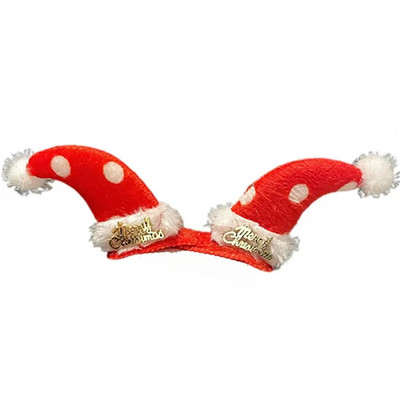 2gab Jauka Ziemassvētku aļņa ausu matu sprādze Sieviešu meitenei Ziemassvētku vecīša matadata Ziemassvētku ballītes stieņi bērniem Kospleja galvassegas Jaungada dāvana