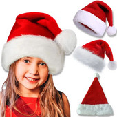 Karácsonyi sapka Mikulás sapka piros felnőtt gyerekeknek extra vastagított karácsonyi dekoráció party sapka gyerekeknek ajándék