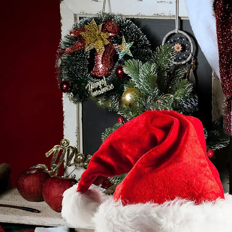 Karácsonyi sapka Mikulás sapka piros felnőtt gyerekeknek extra vastagított karácsonyi dekoráció party sapka gyerekeknek ajándék